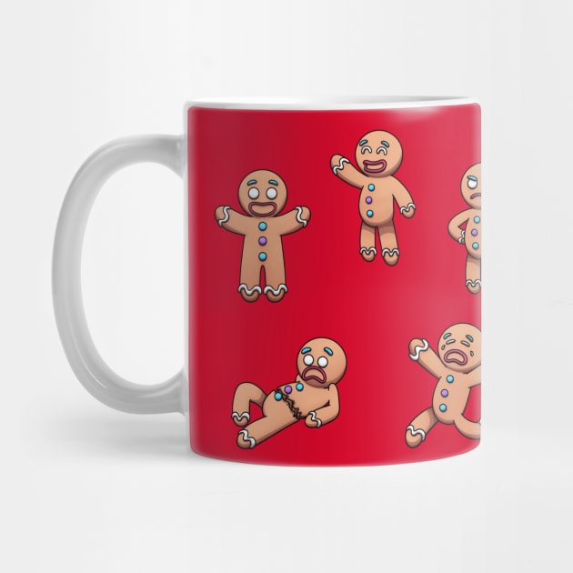 Gingerbread Man Cartoon Sticker Pack by TheMaskedTooner